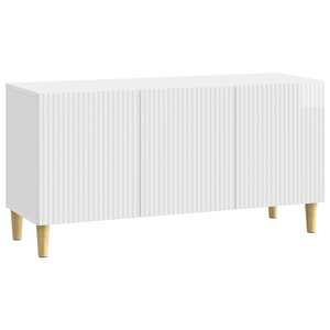 vidaXL Meuble TV 99 x 34 5 x 50 cm Blanc brillant Bois d'ingénierie