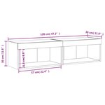 vidaXL Meubles TV avec lumières LED 2 Pièces sonoma gris 60x30x30 cm