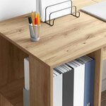 vidaXL Bureau avec Rangement chêne artisanal 130 x 50 5 x 75 cm