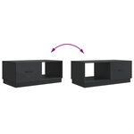 vidaXL Table basse Noir 90 x 50 x 37 cm Bois d'ingénierie