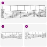 vidaXL Ensemble de canapés d'extérieur 6 pc Blanc et gris clair