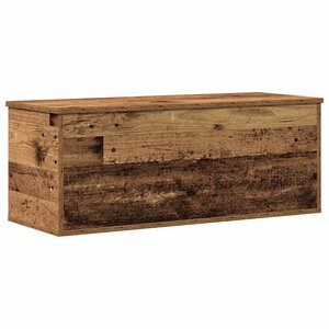 vidaXL Boîte de Rangement avec stockage Bois Ancien 90 x 35 x 35 cm