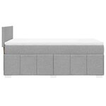 vidaXL Sommier à lattes de lit avec matelas gris clair 80x200 cm tissu