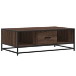 vidaXL Table basse chêne marron 100x57x35cm bois d'ingénierie et métal