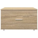 vidaXL Armoire à tiroirs avec roue Chêne Sonoma 55 x 45 x 31 cm