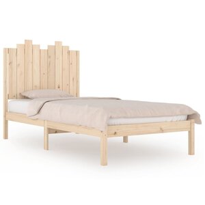 vidaXL Cadre de lit bois de pin massif 75x190 cm petit simple