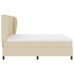 Lit Box Spring vidaXL avec Matelas Crème 200x200 cm Tissu