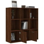 vidaXL Armoire à livres Chêne marron 98x30x98 cm