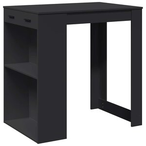 vidaXL Table de bar noir 102x70x103 5 cm bois d'ingénierie