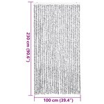 vidaXL Rideau anti-mouches gris clair et gris foncé 100x230cm chenille