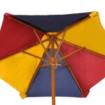 vidaXL Table et bancs de pique-nique avec parasol pour enfants Bois