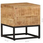 vidaXL Table d'appoint 30x30x33 cm Bois de manguier brut