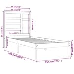 vidaXL Cadre de lit sans matelas bois massif 90x200 cm