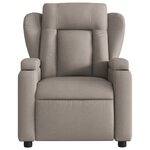 vidaXL Fauteuil inclinable électrique Taupe Tissu