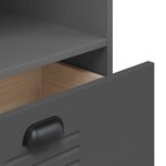 vidaXL Bibliothèque VIKEN gris anthracite 60x35x123 cm bois ingénierie