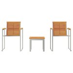 vidaXL Transat avec Chaises de Jardin 3 Pièces en Bois Massif d'Acacia