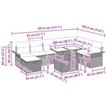 vidaXL Ensemble de canapé de jardin 9 Pièces Marron Poly rotin