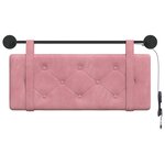 vidaXL Tête de lit suspendue Avec lumière LED Rose Velours