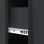 vidaXL Armoire à tiroirs Noir 66 x 34 5 x 90 cm Bois d'ingénierie