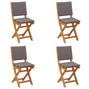 vidaXL Chaises de bistrot d'extérieur 4 Pièces Gris foncé