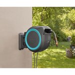 GARDENA Dévidoir automatique mural RollUp M/L 25 m liseret bleu