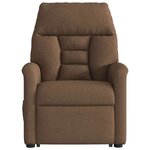 vidaXL Fauteuil inclinable de massage électrique Marron Tissu