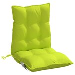 vidaXL Coussins de chaise à dossier bas lot de 4 vert vif