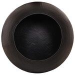 vidaXL Table basse martelée en aluminium Ø 50x30 cm noir
