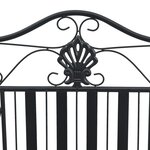 vidaXL Banc métal Noir Métal Standard Incrustations décoratives