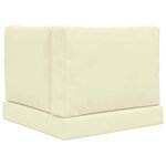 vidaXL Coussin de canapé d'extérieur 3 Pièces Crème Polyester