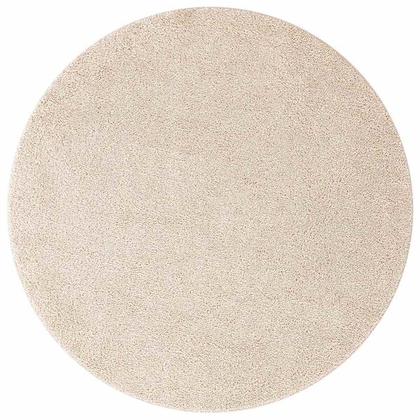 vidaXL Tapis Shaggy Anti-dérapant Crème 160 x 160 cm PP