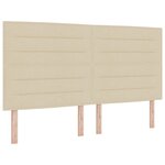 vidaXL Tête de lit Lignes Élégantes Crème 180 cm Tissu