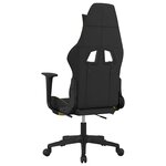 vidaXL Chaise de jeu de massage avec repose-pied Noir et jaune Tissu