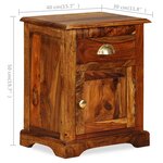 vidaXL Table de chevet Bois massif 40x30x50 cm