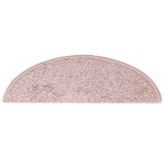 vidaXL Tapis d'escalier 30 pièces 65 x 21 x 4 cm Rose clair Demi-rond Grand