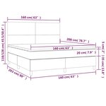 vidaXL Sommier à lattes de lit avec matelas LED Bleu foncé 160x200 cm