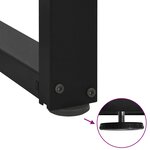 vidaXL Pieds de table à manger en T  2 pièces  noir  50 x 35 x (72-73) cm  acier