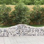 vidaXL Paniers à gabions arqués 13 Pièces 200x50x40/60 cm fer galvanisé