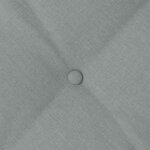 vidaXL Coussin de Dos Gris clair 140 x 19 x 50 cm tissu