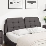 vidaXL Coussin de tête de lit gris 120 cm similicuir