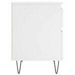vidaXL Tables de chevet 2 Pièces blanc 40x35x50 cm bois d’ingénierie