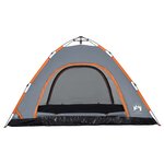 vidaXL Tente de camping 5 personnes gris libération rapide