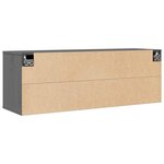 vidaXL Armoire murale Gris 100x30x35 cm Bois de pin massif