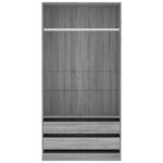 vidaXL Garde-robe Sonoma gris 100x50x200 cm Bois d'ingénierie