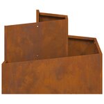 vidaXL Cache-pot de jardin Marron 60 x 60 x 50 cm