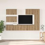 vidaXL Ensemble meuble TV 6 Pièces Chêne artisanal Bois d'ingénierie