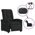 vidaXL Fauteuil inclinable électrique Noir Tissu