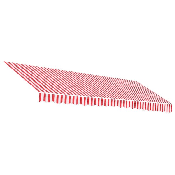 vidaXL Tissu de remplacement pour auvent rayures rouges et blanches