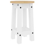vidaXL Tabourets de bar lot de 2 blanc bois massif de pin