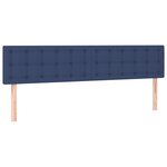 vidaXL Sommier à lattes de lit matelas et LED bleu 120x190 cm tissu